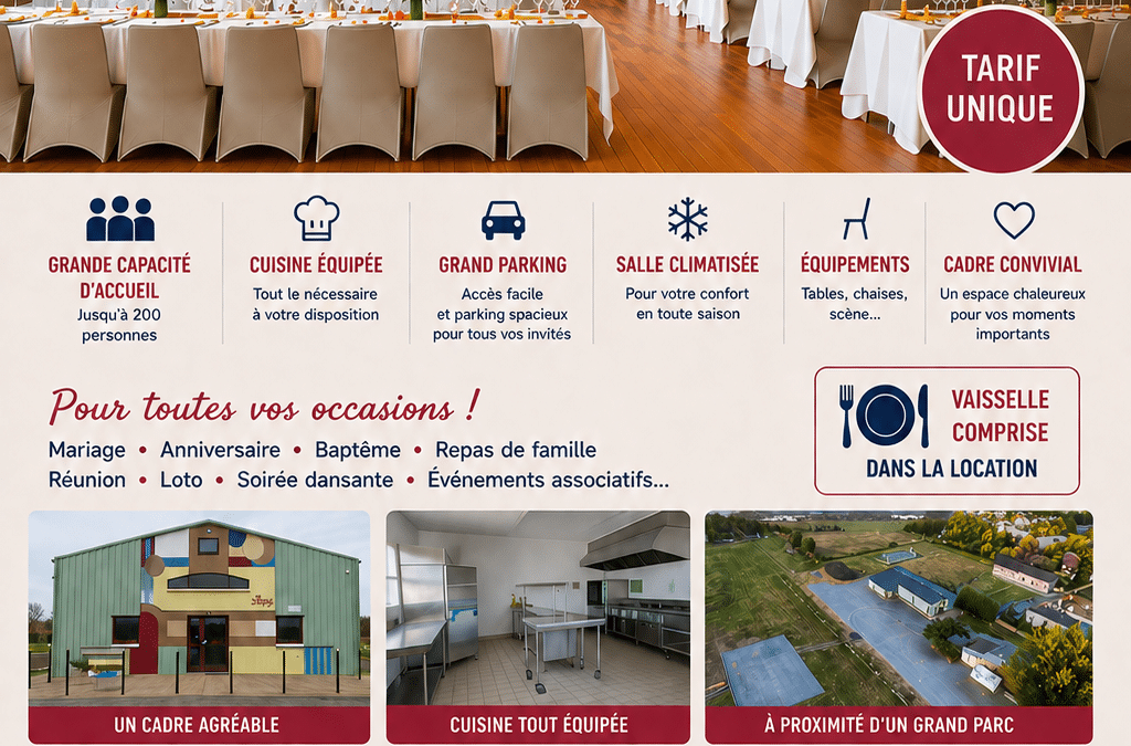 La salle des fêtes de Vigoux : le lieu idéal pour tous vos événements